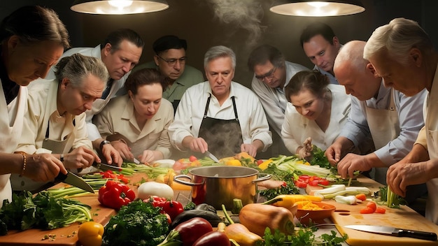 Zespół kuchenny przy stole